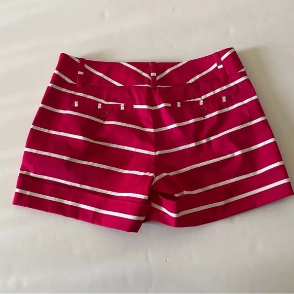New York and Company Women’s Red and White Striped Short - Picture 5 of 8